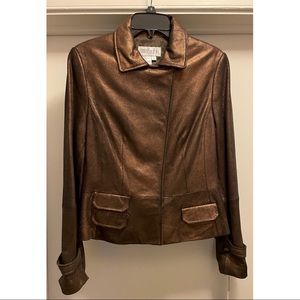 Worth 100% Leather biker-style jacket